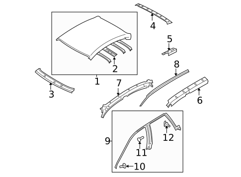Roof & Components for 2006 Subaru Legacy #0