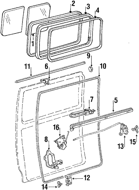 Rear Door for 1989 Mitsubishi Van #0