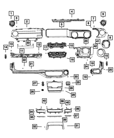 Instrument Panel for 2025 Jeep Gladiator #1