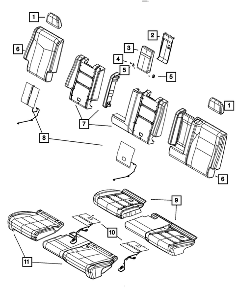 Rear Seats - Second Row for 2017 Dodge Durango #7