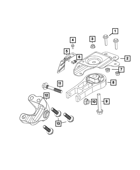 Engine Mounting for 2016 Jeep Cherokee #0
