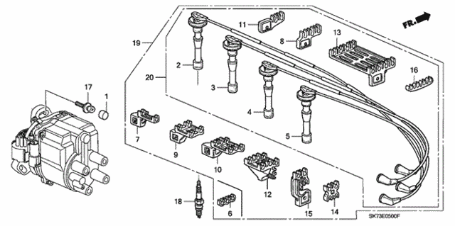 High Tension Cord - Spark Plug for 1992 Acura Integra #0