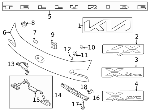 Exterior Trim - Lift Gate for 2018 Kia Niro #1