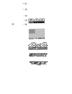 7CZ32GXHAA - Exterior Ornamentation: Quarter Rear Decal, Right &amp; Left for Mopar Image