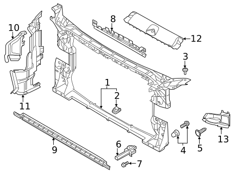 Radiator Support for 2025 Audi S5 Sportback #0