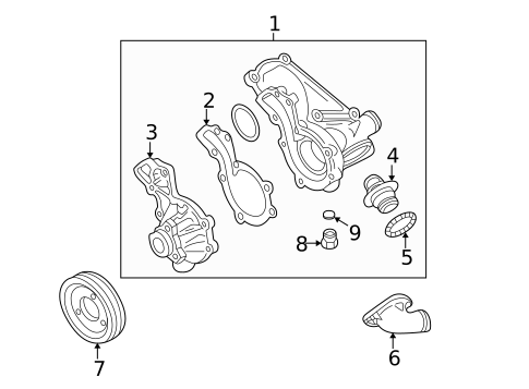 Water Pump & Related Components for 2000 Volkswagen Passat #0