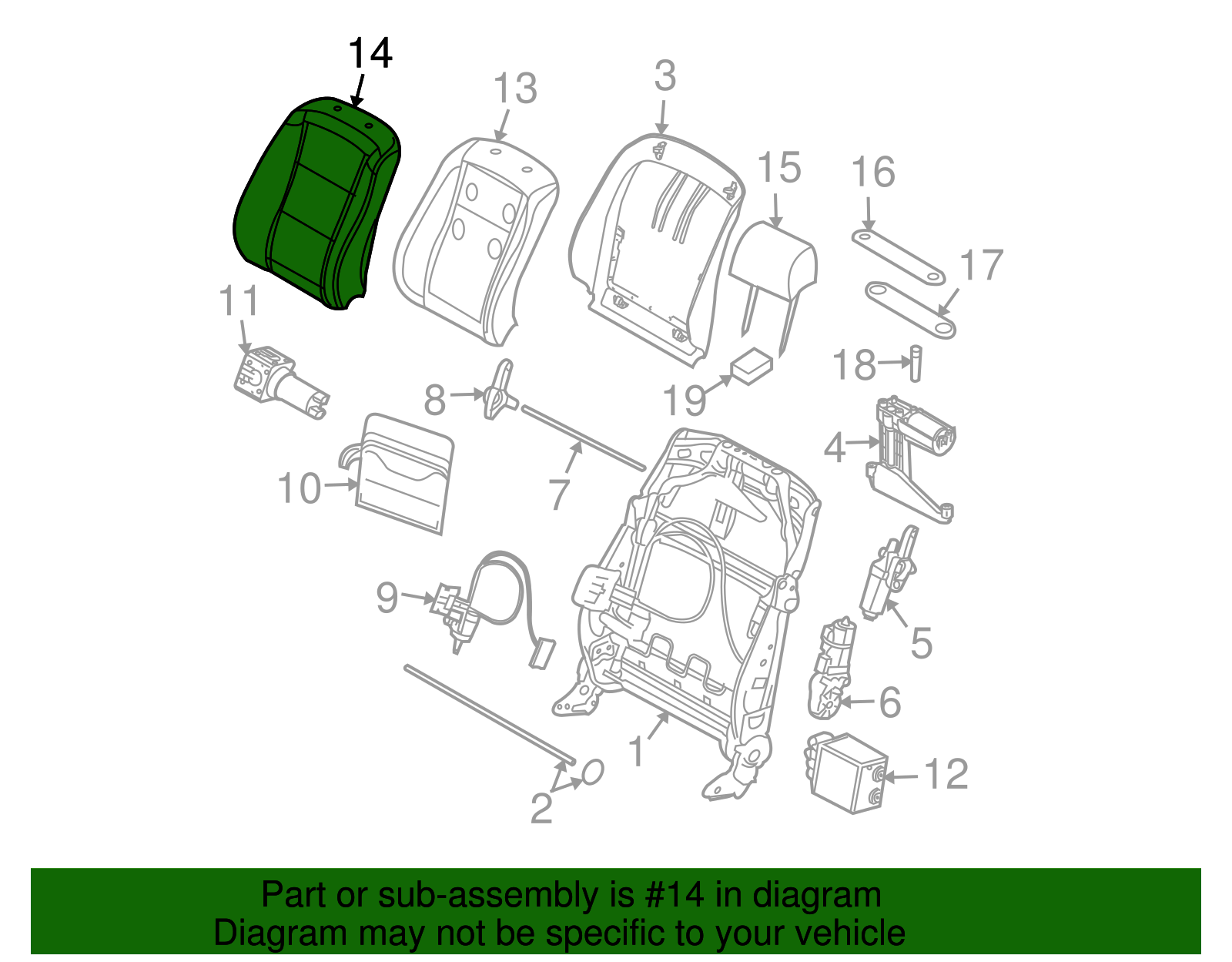 Seat Back Cover - BMW (52-10-7-112-933)