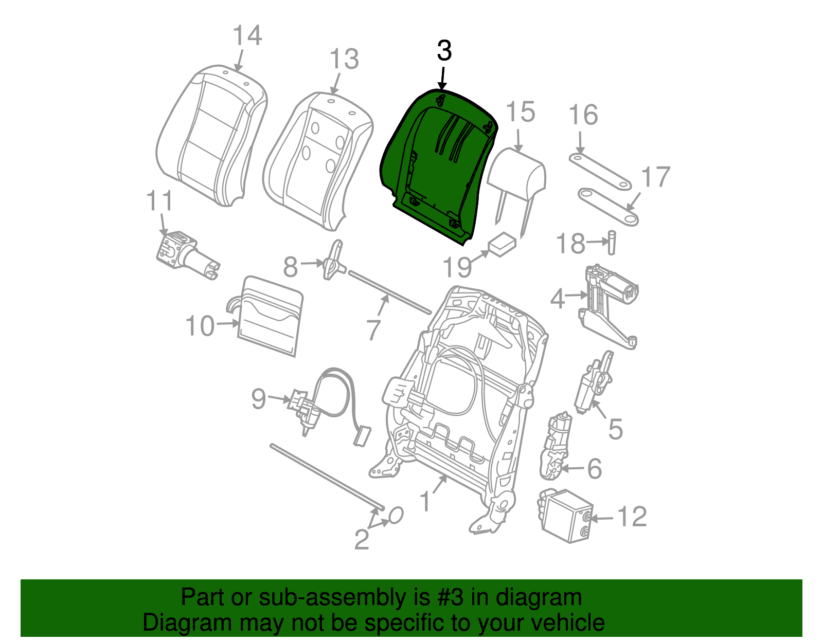 Seat Back Panel - BMW (52-10-7-015-656)