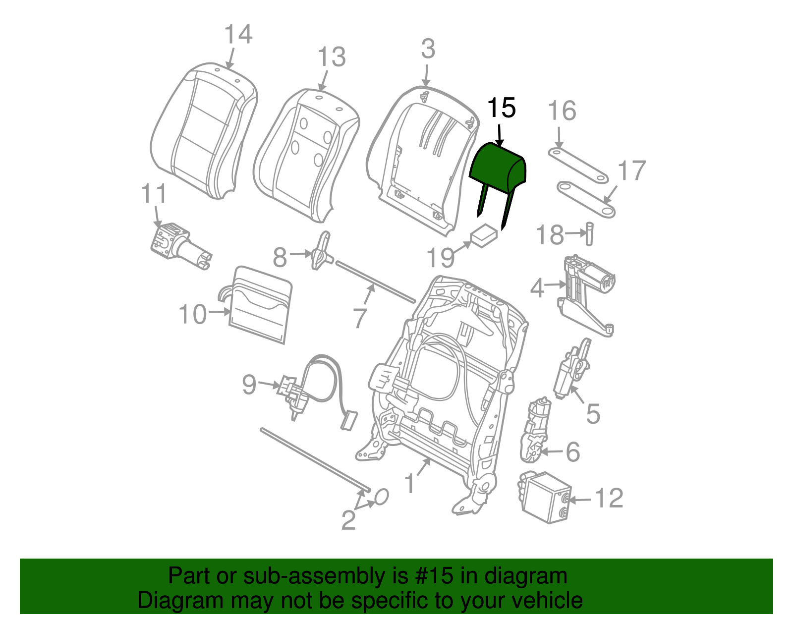 Headrest - BMW (52-10-7-058-552)