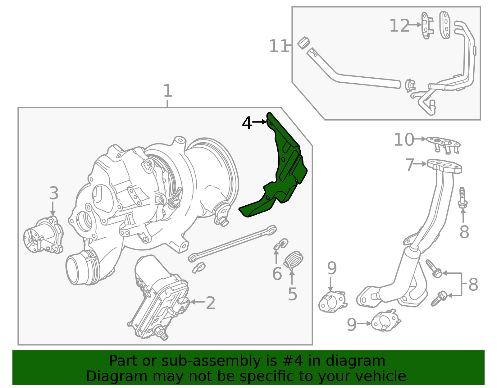 2019-2025 GM Turbocharger Wastegate Actuator Heat Shield 55503309 GM ...