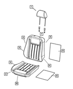 1FL951D5AA - Interior Trim: Front Headrest for Chrysler: Aspen | Dodge: Durango Image