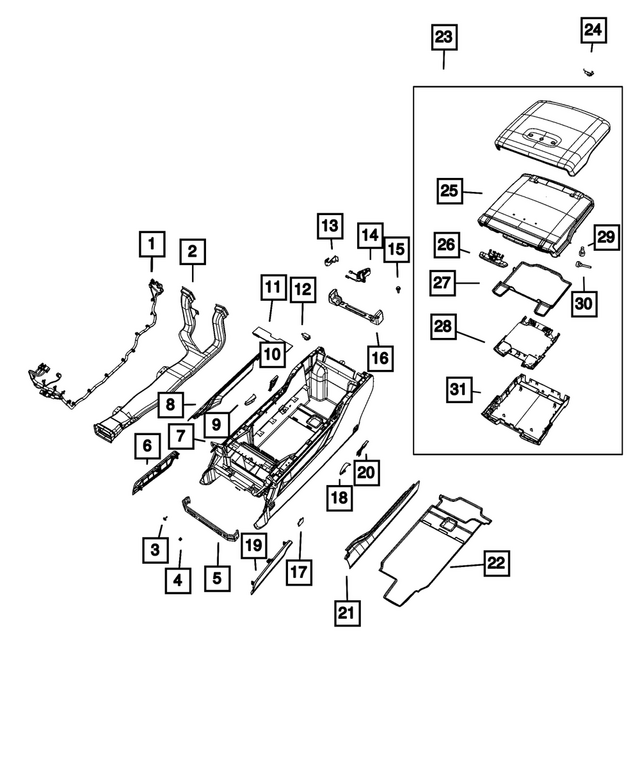 « 68411472AC – Interior Trim : Console Cablage pour Mopar Image »