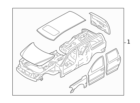 Body Shell for 2011 Volvo XC70 #0