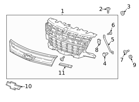 Grille & Components for 2019 Chevrolet Colorado #0
