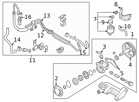 Pump & Hoses for 2003 INFINITI G35 #0