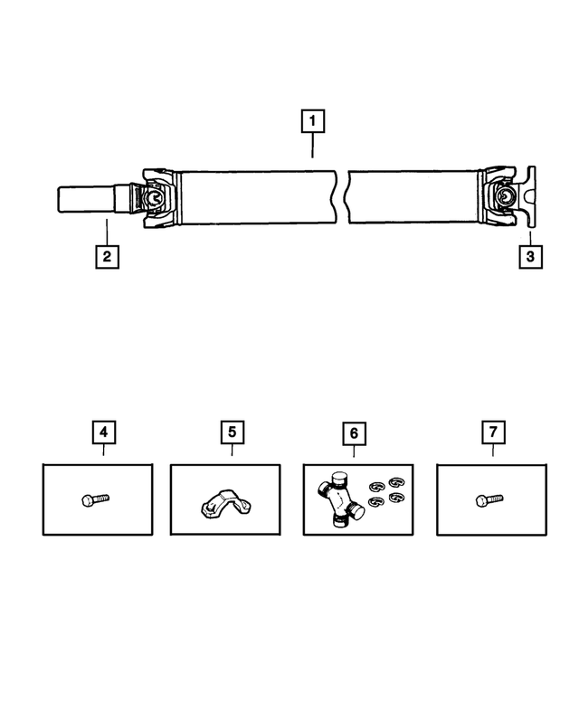 52099255 - Propeller Shafts and U-Joints: Drive Shaft for Mopar Image