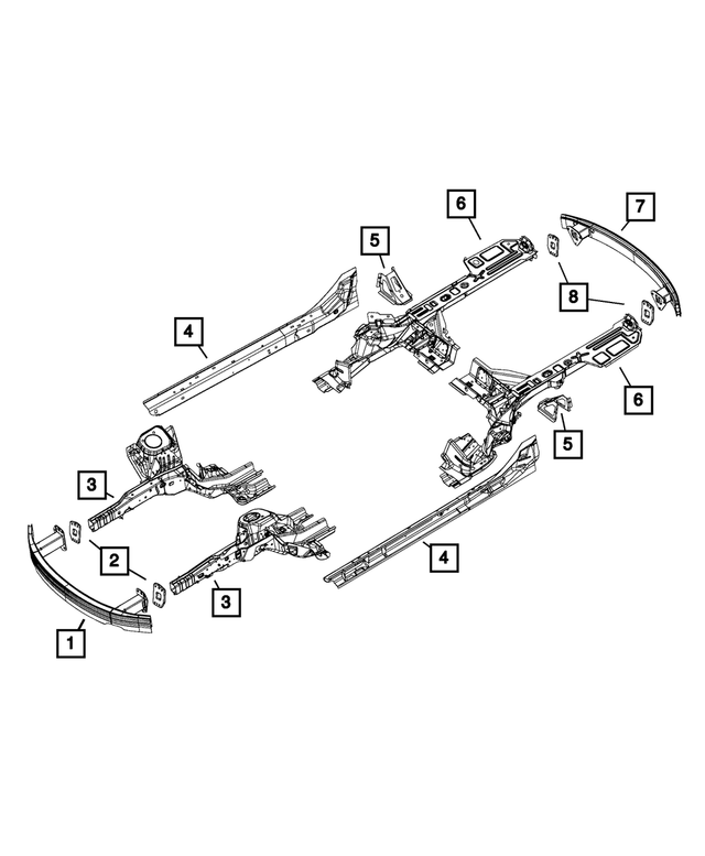 68081949AB - : Front Siderail Plate, Left for Mopar Image