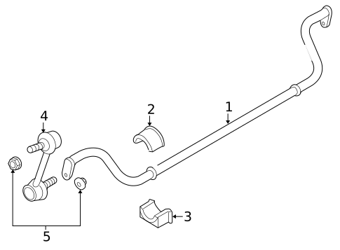 Stabilizer Bar & Components for 2013 Porsche Panamera #3