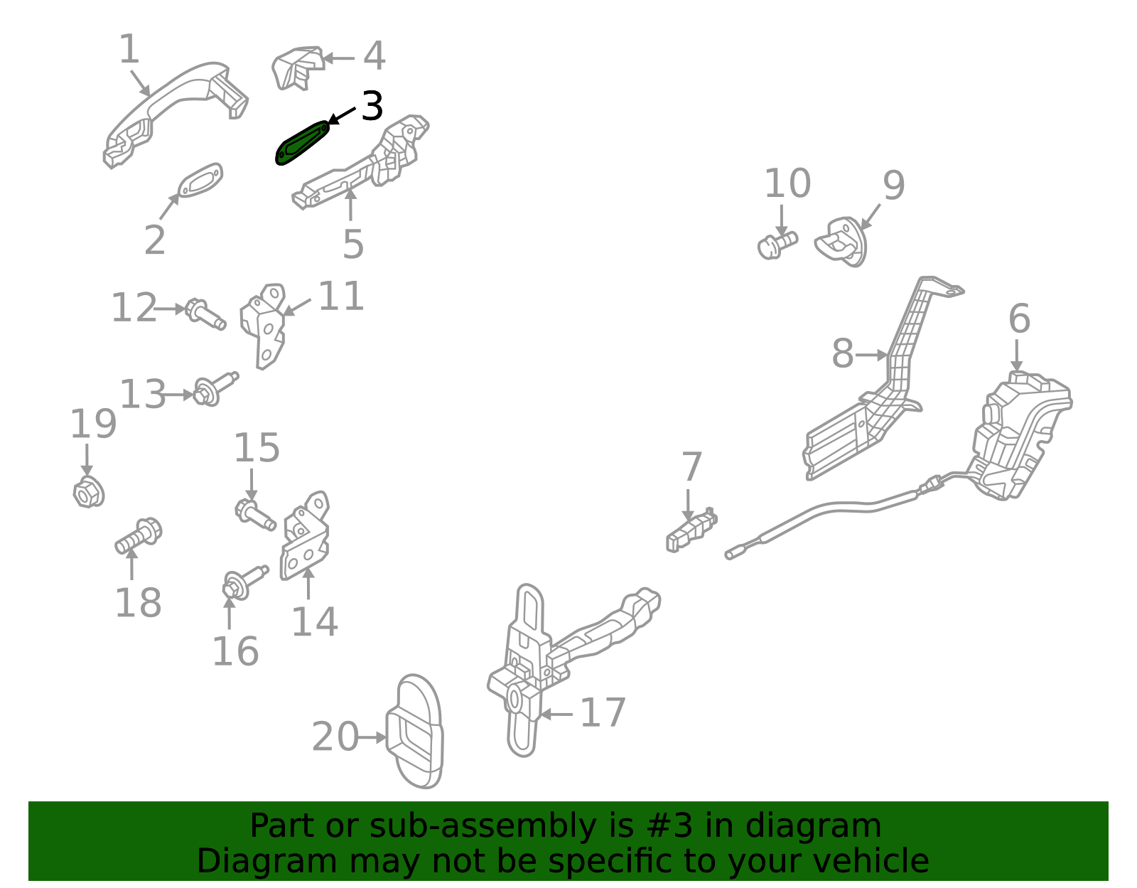 82664-S9000 - Handle, Outside Pad 2020-2025 Kia | Kia.Parts Store