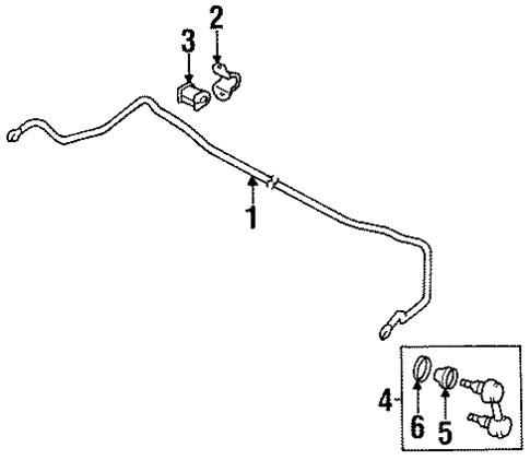 Stabilizer Bar & Components for 1998 Chrysler Sebring #1