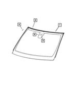55112833AE - Glass: Shipping Assembly - 30 Lite Glass Windshield for Mopar Image