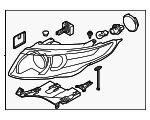 LR043660 - : Headlamp Assembly for Land-Rover Image
