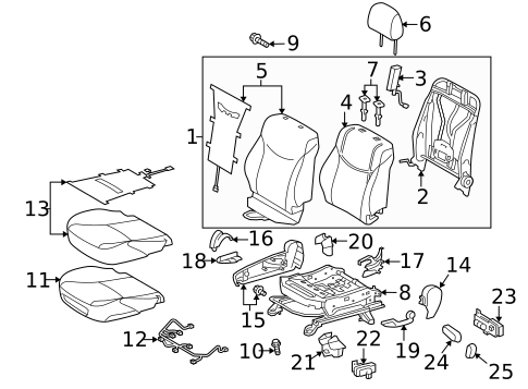 Front Seat Components for 2010 Toyota Prius #0