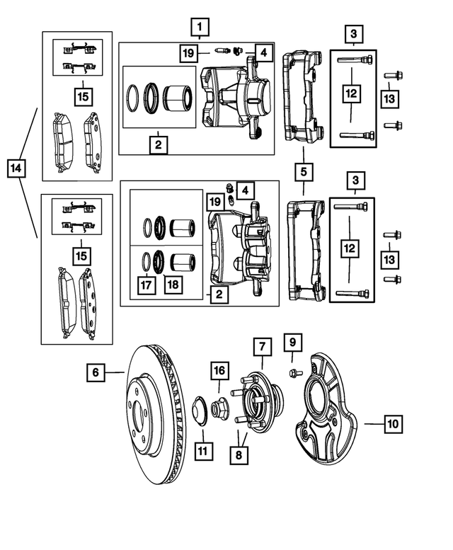 R6142556AA - Brakes: Disc Brake Caliper Assembly, Remanufactured, Right for Mopar Image