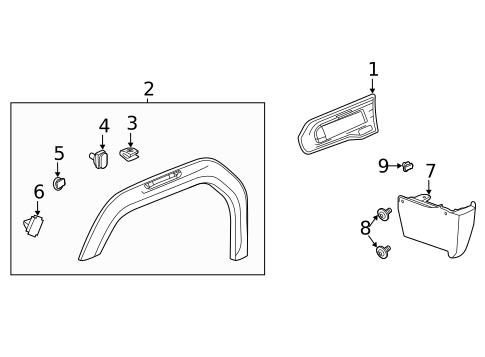 Exterior Trim - Fender for 2023 GMC Sierra 2500 HD #0