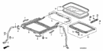 70051S3VA00 - Interior/Bumper: CUSHION A, FR. DRAIN (SUNROOF) for Honda Image