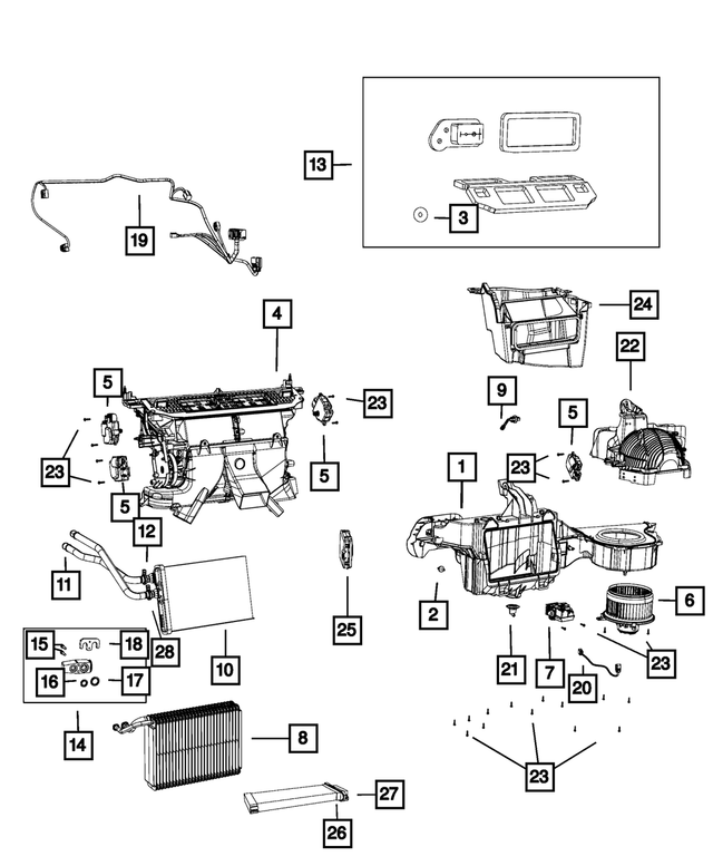« 68238032AA – Air Conditioners and Heaters : Climatisation Et Chauffage Logement pour Mopar Image »