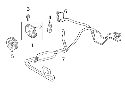 Pump & Hoses for 2000 Pontiac Bonneville #0