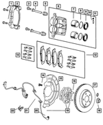 5143699AC - Brakes: Disc Brake Caliper Adapter for Jeep: Commander, Grand Cherokee Image