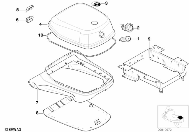 51252313284 - Audio, Navigation, Information Systems: Lock Cylinder with Key -  for BMW-Motorrad Image