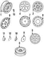 MB816144 - Suspension: Wheel, Steel for Dodge: Colt Image