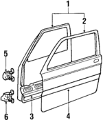 94433593 - Body: Door Shell for Chevrolet: Spectrum Image