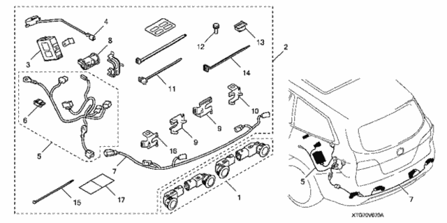 Back-UP Sensors (1) for 2016 Honda Pilot #0