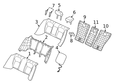 Front Seat Components for 2019 Jaguar XE #3