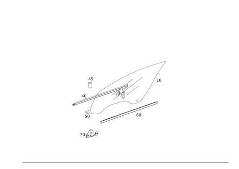 Front Door Windows for 2008 Mercedes-Benz CLS550 #0