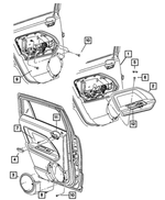 1AA25DK2AB - Interior Trim: Rear Door Bolster, Left for Mopar Image
