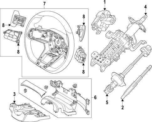 Steering Column for 2024 Ford Mustang #0