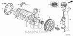13010RB1000 - Engine: PISTON SET (STD) for Honda Image