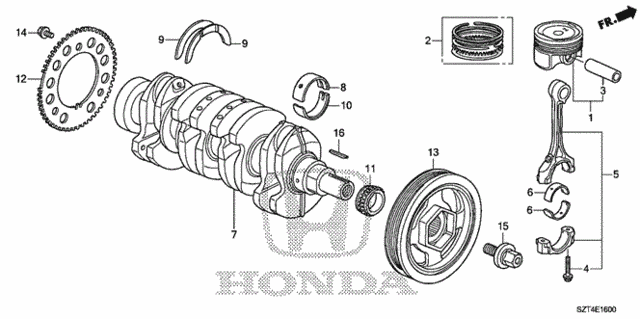 Crankshaft - Piston for 2012 Honda CR-Z #0