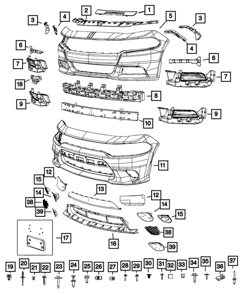 Front Bumper and Fascia for 2023 Dodge Charger #0
