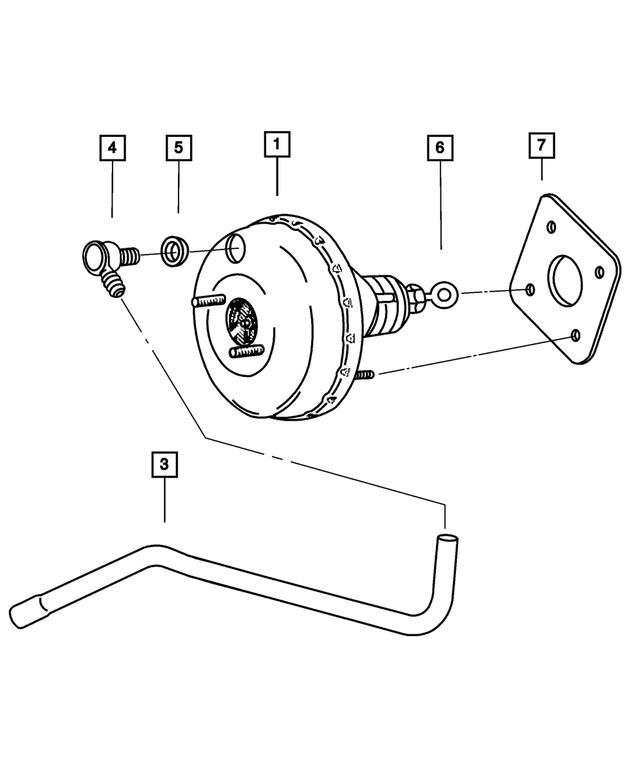 4779833AD - Service Brakes: Brake Booster Vacuum Hose for Mopar Image