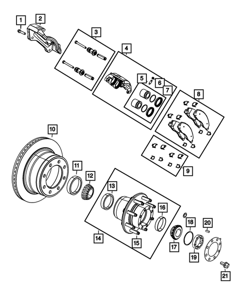 Rear Brakes for 2019 Ram 3500 #1