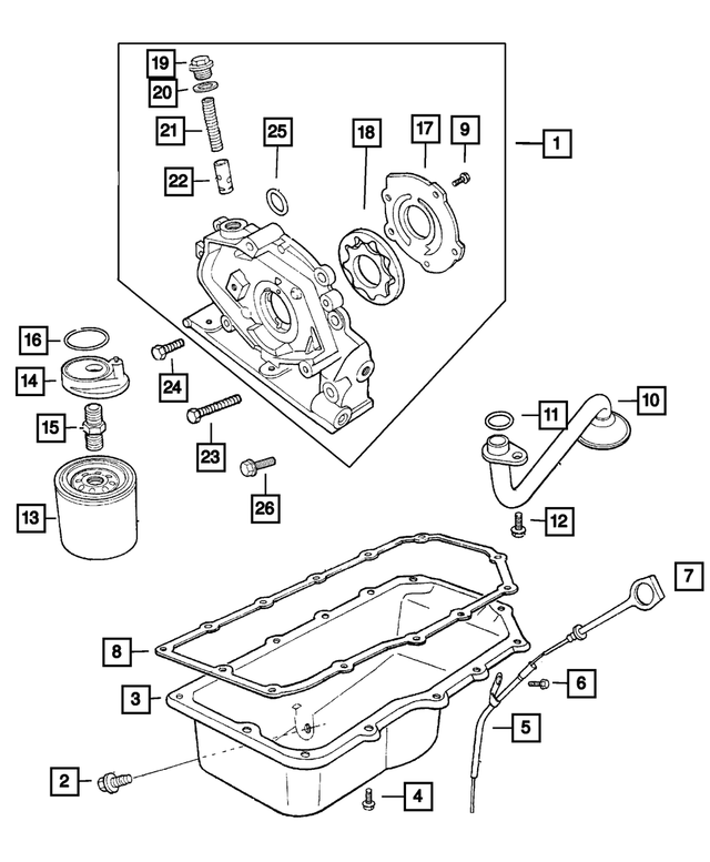 6101451 - Engine 2.0L Four Cylinder: Hex Head Screw And Washer for Mopar Image