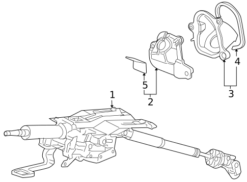 Steering Column Assembly for 2007 Honda Accord #2