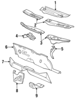 F6DZ5402010A - Body: Cowl Top Panel for Ford Image