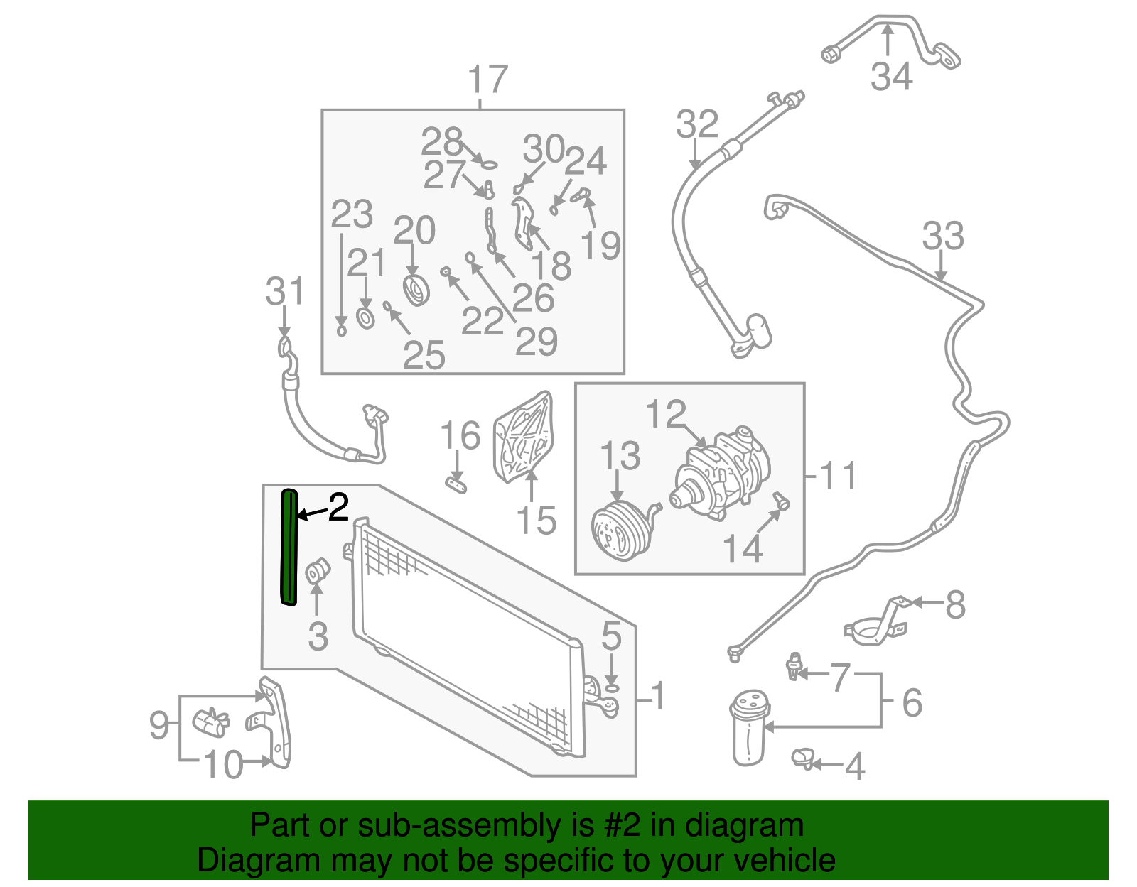 Condenser Seal - Nissan (92184-40U00)